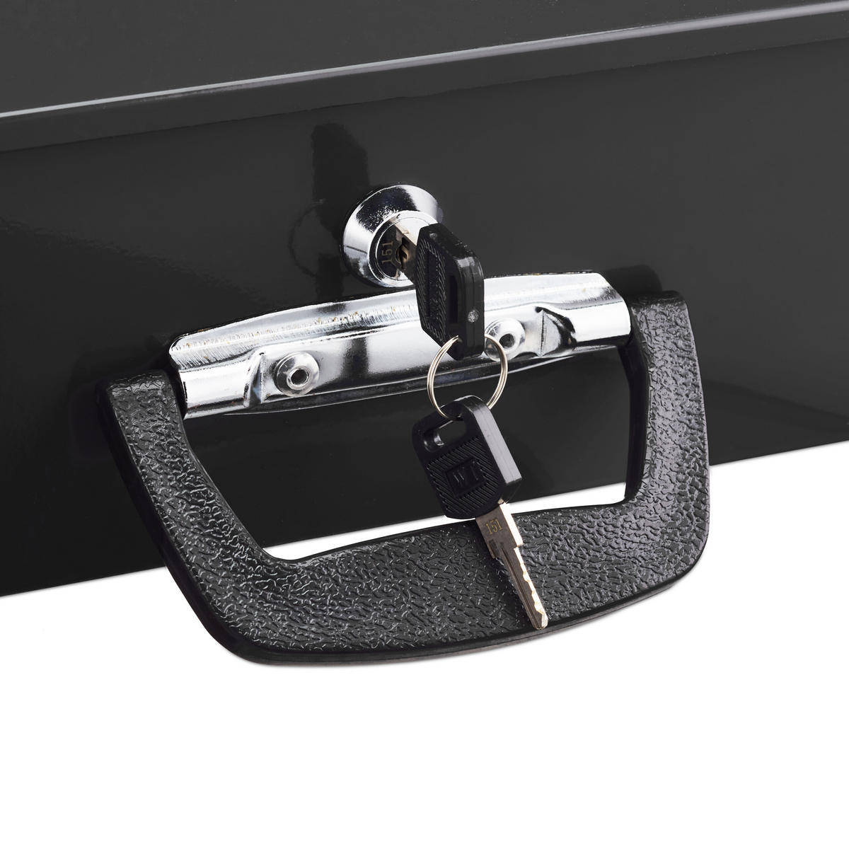 GELDKASSETTE Euro-Münzzählbrett - Schwarz, Kunststoff/Metall (36/11.5/28.5cm) - Relaxdays