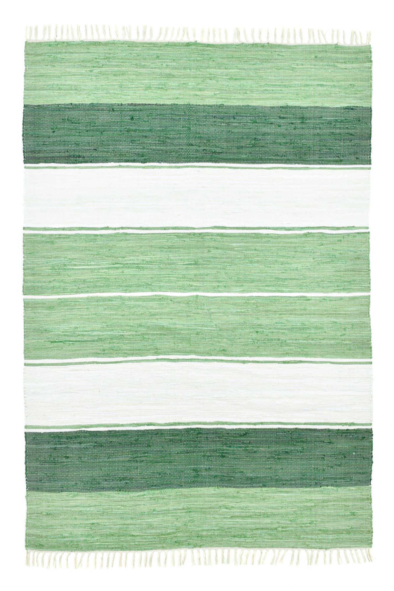 Theko Fleckerlteppich Olivgrün 120x180 cm