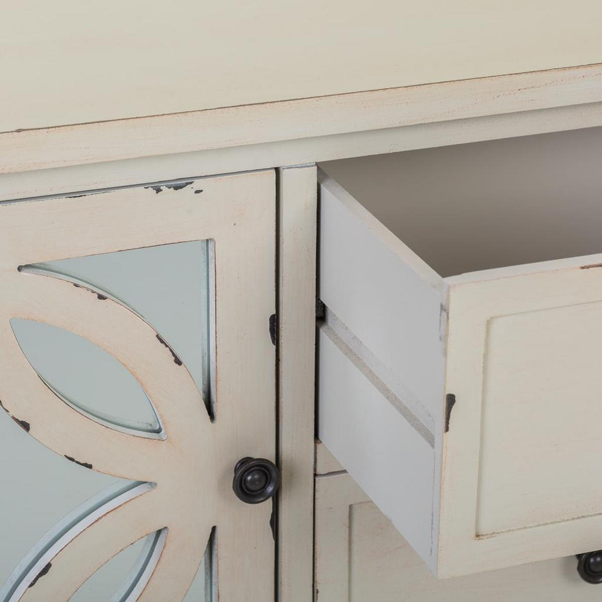 SIDEBOARD aus Holz 121x37x91 cm - Grau, Holz (121/91/37cm) - Wanderlust