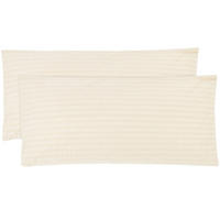 KISSENBEZUG, 2er-Set, 40x80 cm, 100% Baumwolle, Weiß - Creme, Textil (40/80cm) - Zollner