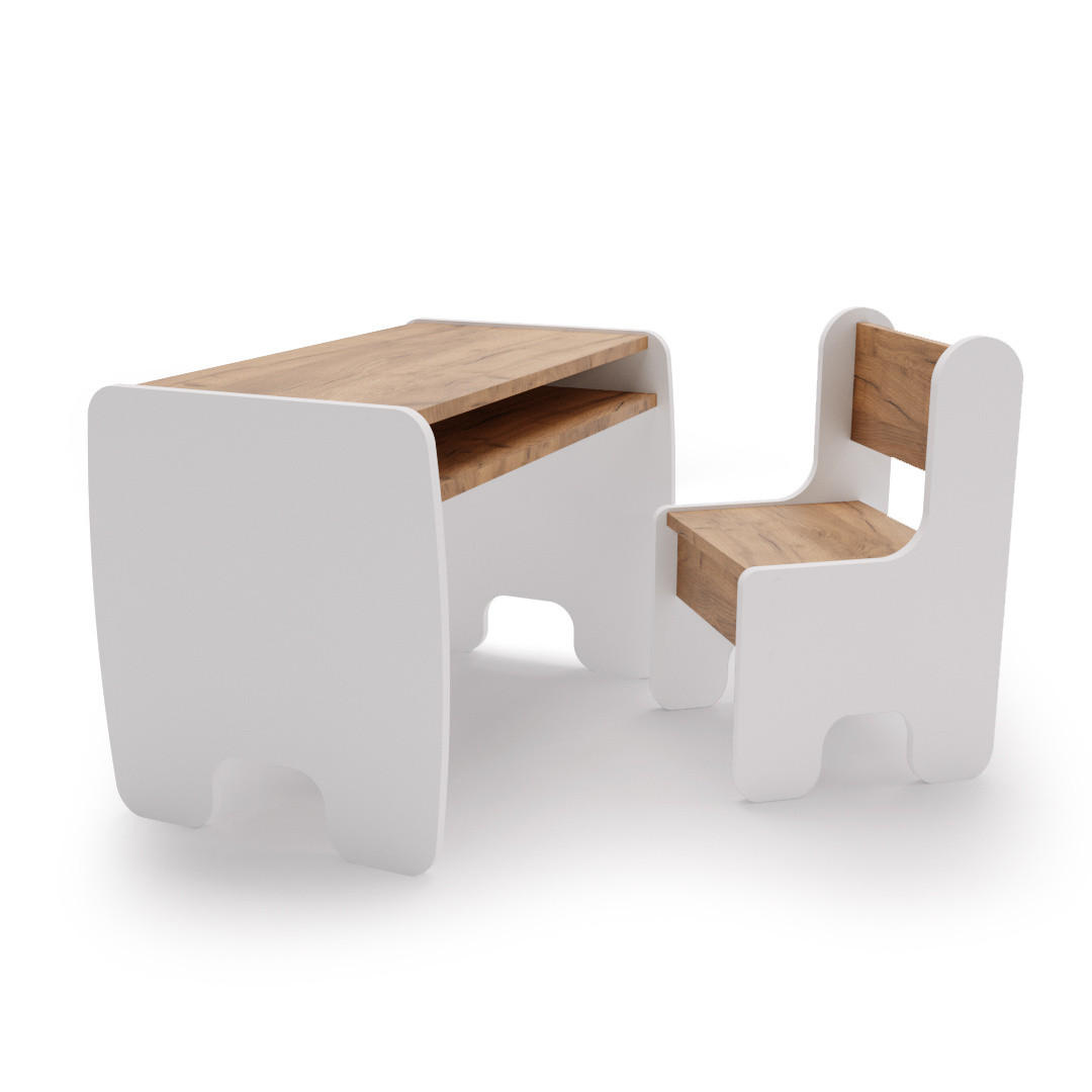 KINDERSITZGRUPPE Miki - Weiß, Holzwerkstoff (70/55/40cm) - RAUMHIRSCH FURNITURE