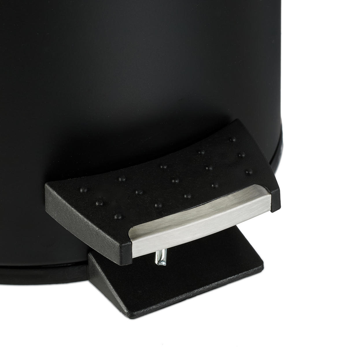 BAD-MÜLLEIMER - Schwarz, Holz/Kunststoff (17/22.5/23cm) - Relaxdays