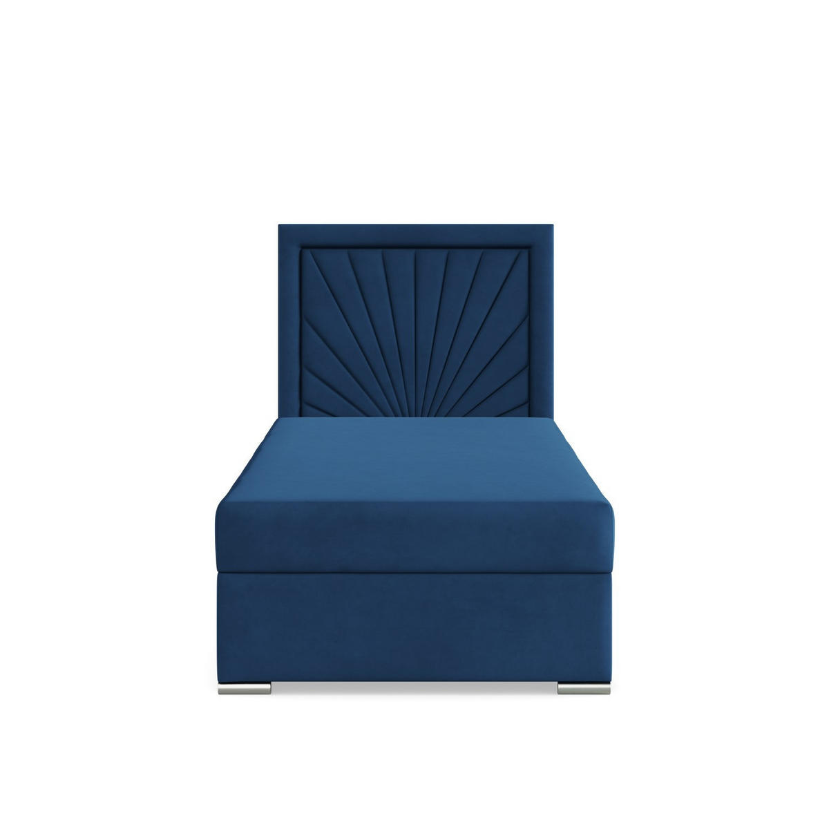 BOXBETT MIT KOPFTEIL 90x200 VICENZA, Blau - Dunkelblau, Textil (90/200cm) - Mebligo