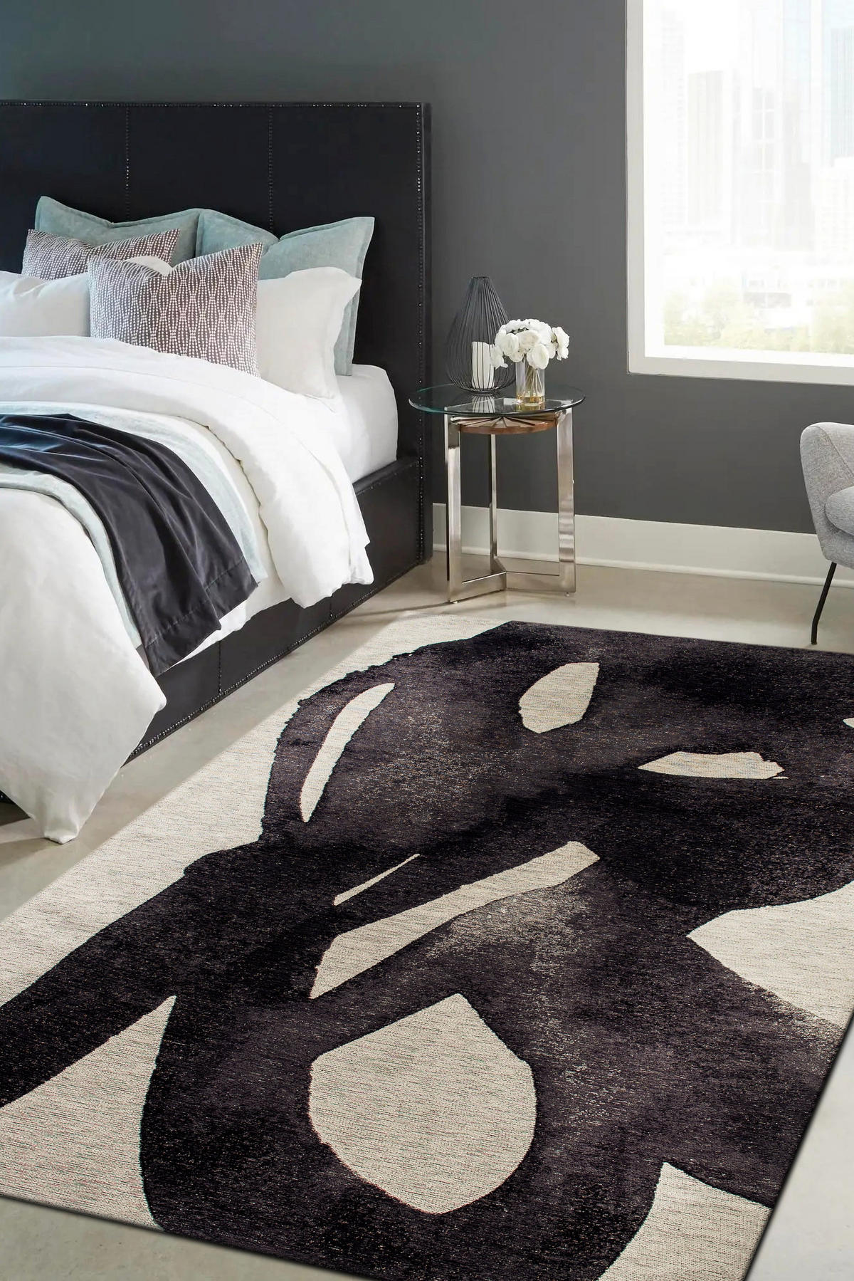 TEPPICH modern Flachgewebe YOYO Schwarz 240 x 340 cm - Schwarz, Textil (240/340cm) - Novatrend