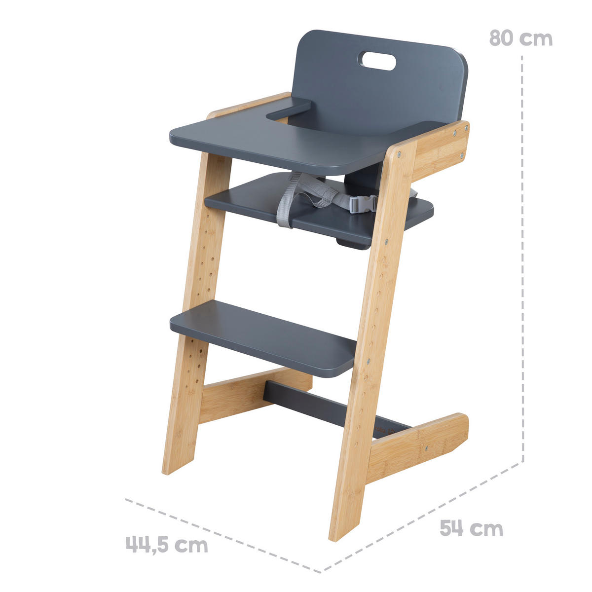 HOCHSTUHL Nature Up Bambus / Anthrazit - Anthrazit, Holz (45/86/50cm) - Roba