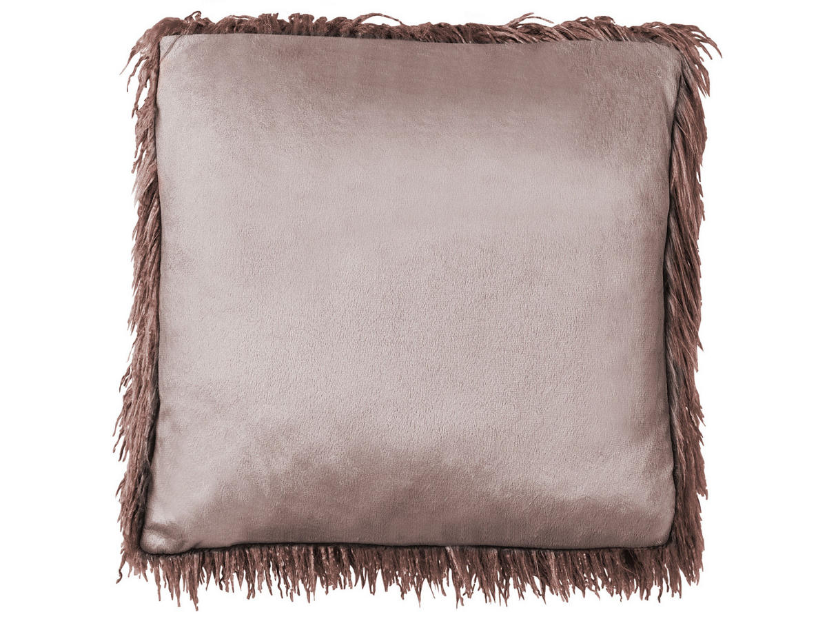 DEKOKISSEN 2er-Set Braun 45/45 cm Corokia - Braun, Kunststoff (45/45cm) - Beliani