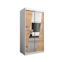 SCHWEBETÜRENSCHRANK 200/100/62 2-türig - Silberfarben/Eiche Artisan, Holz/Kunststoff (100/200/62cm) - Abiks Möbel