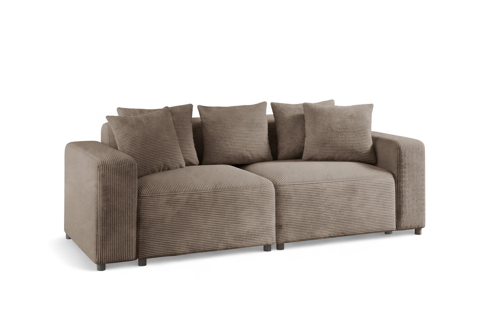 SOFA Megan 2-sitzer In Poso - Mokka, Holzwerkstoff/Textil (236/75/98cm) - Fun Möbel