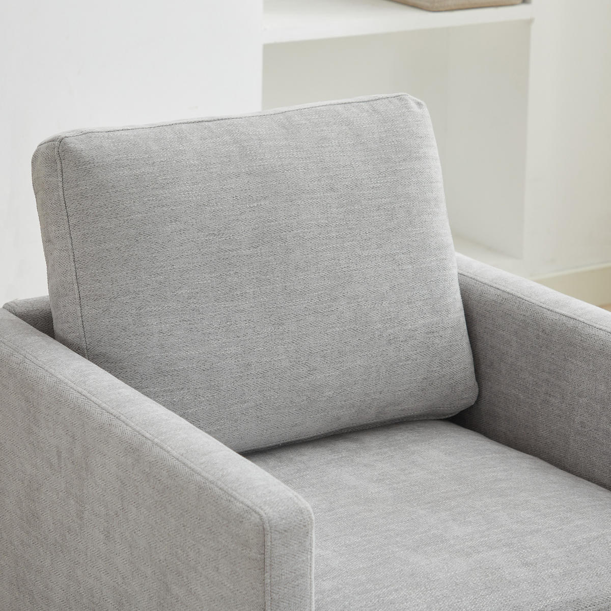 SESSEL 360° drehbar mit Armlehnen, DE-42401, Grau - Grau, Holzwerkstoff (78/88.5/85cm) - ComfortXL