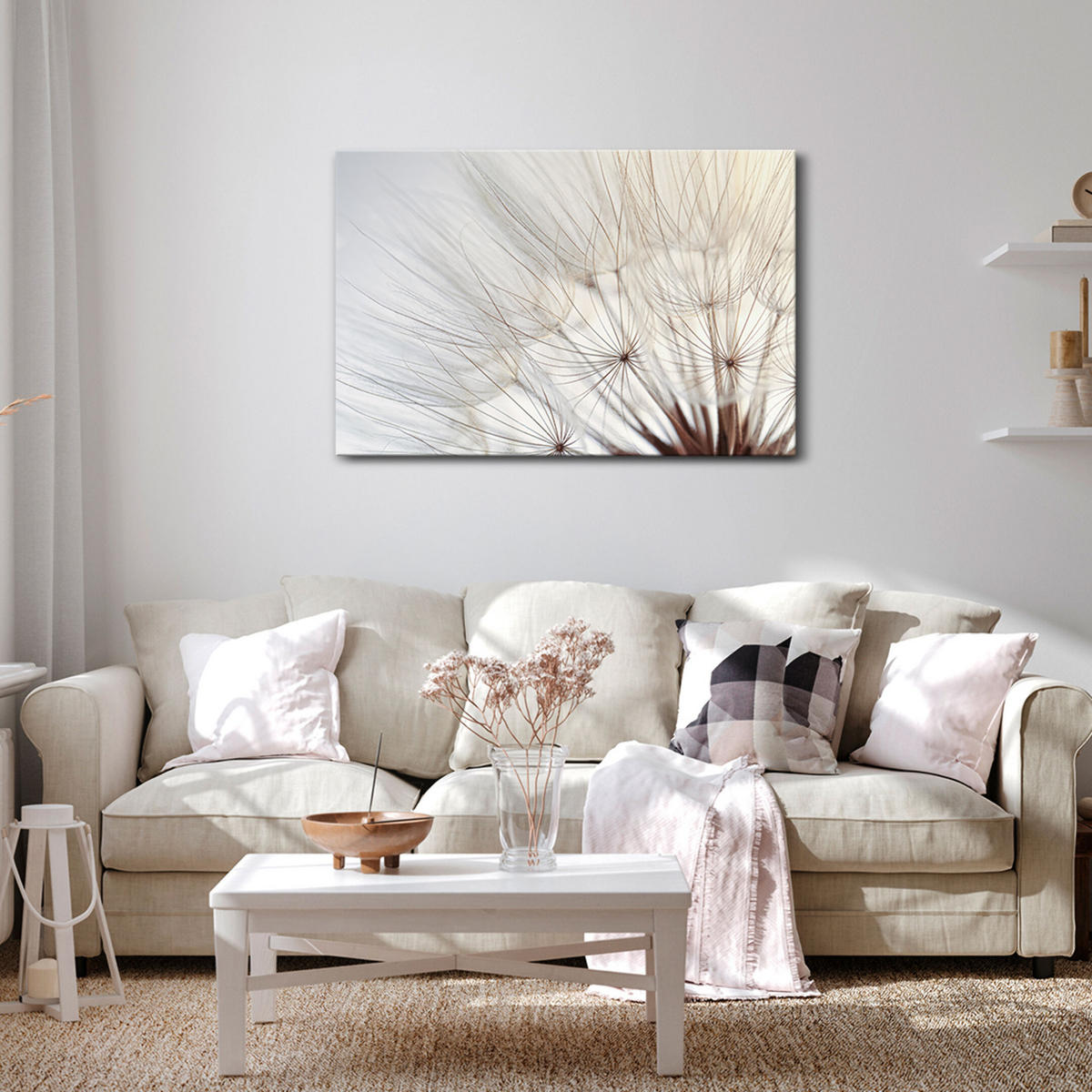 LEINWANDBILD Pusteblumen 120x80 cm - Multicolor, Holz (120/80cm) - LUMASOUL