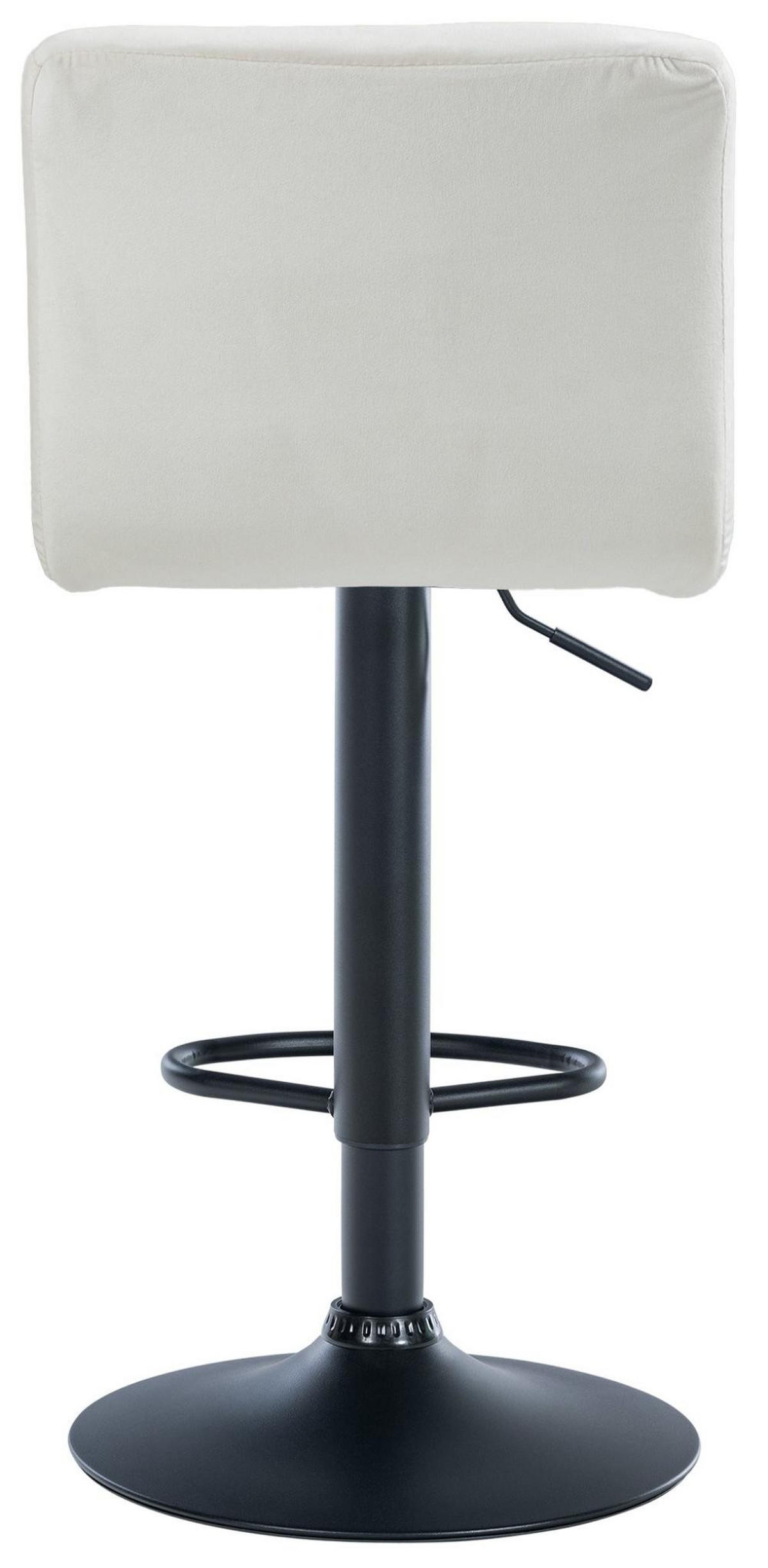 BARHOCKER 2er Set Samt creme - Creme/Schwarz, Textil/Metall (46/94/47cm) - CLP