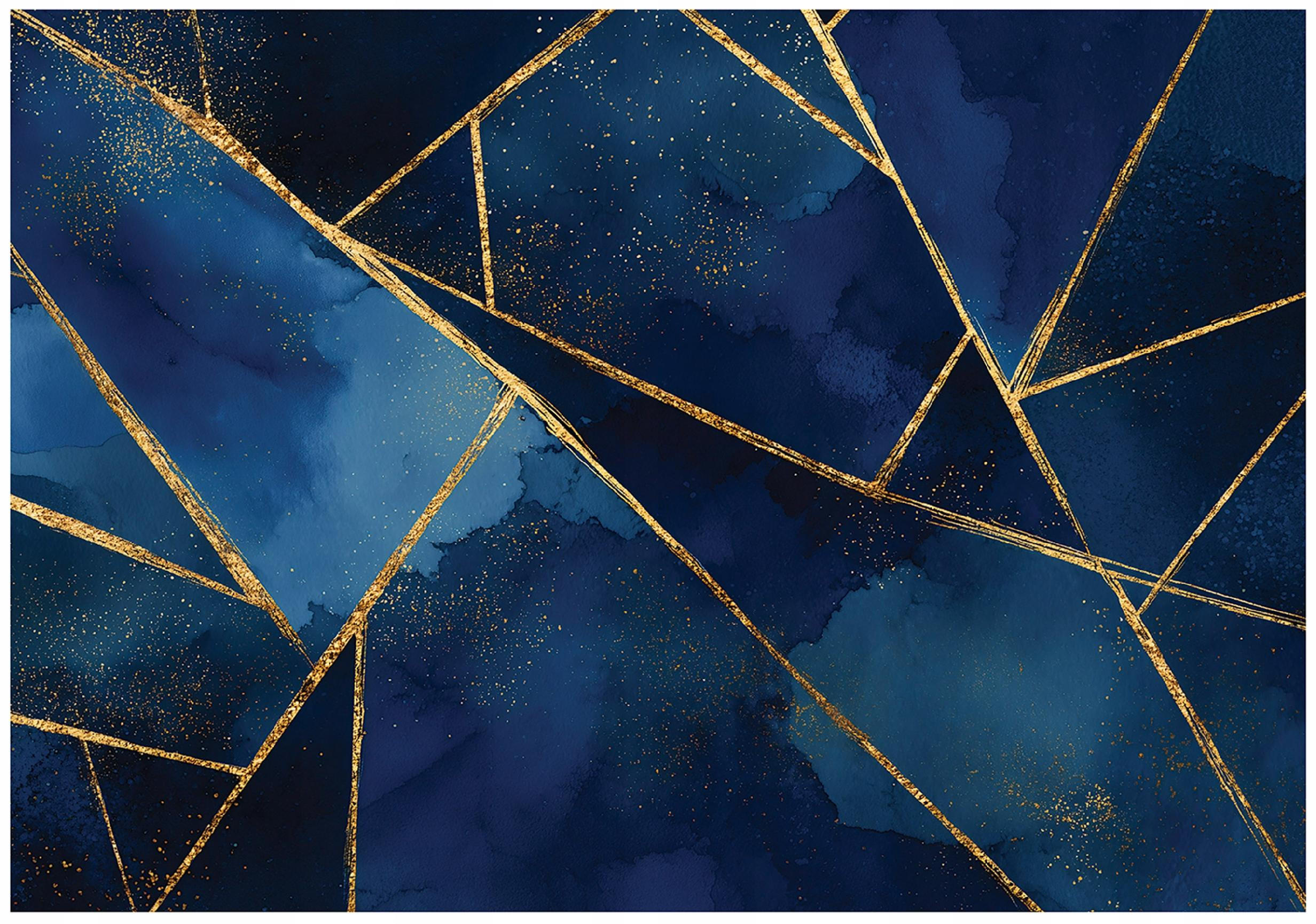 FOTOTAPETE Marmor Glanz Blau 400x280 cm - Multicolor, Papier (400/280cm) - Wallarena