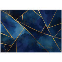 FOTOTAPETE Marmor Glanz Blau 400x280 cm - Multicolor, Papier (400/280cm) - Wallarena