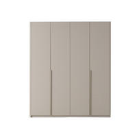KLEIDERSCHRANK Alaska 4 trg. - Creme, Holzwerkstoff (175/215/60cm)