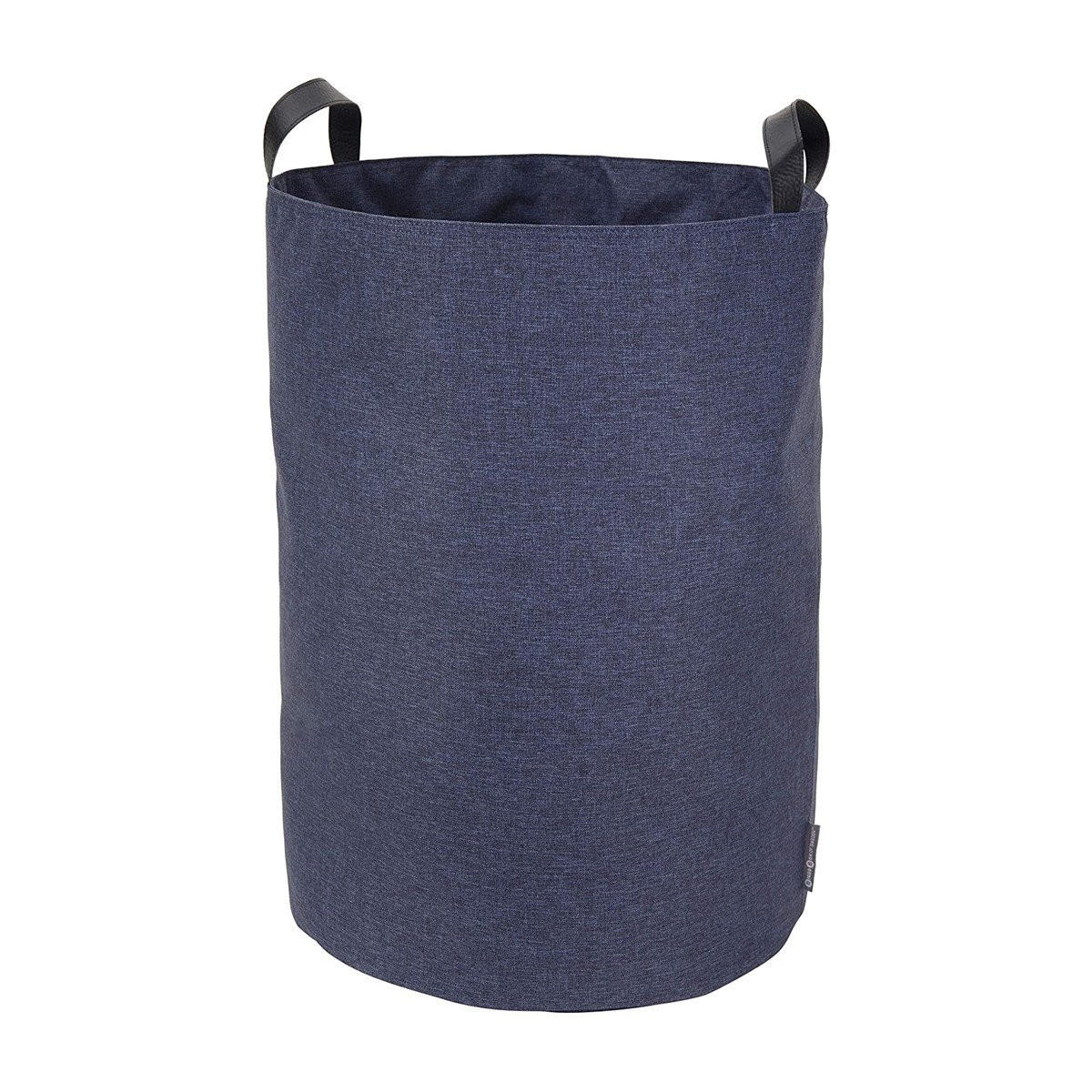 WÄSCHEKORB mit Griffen, Durchmesser 40 cm - Blau, Textil (40/55/40cm) - Calicosy