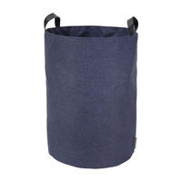 WÄSCHEKORB mit Griffen, Durchmesser 40 cm - Blau, Textil (40/55/40cm) - Calicosy