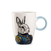 KAFFEETASSE Human Essence Hasenmotiv, Porzellan, Ø 9 cm - Multicolor, Keramik (0.4L) - Gilde
