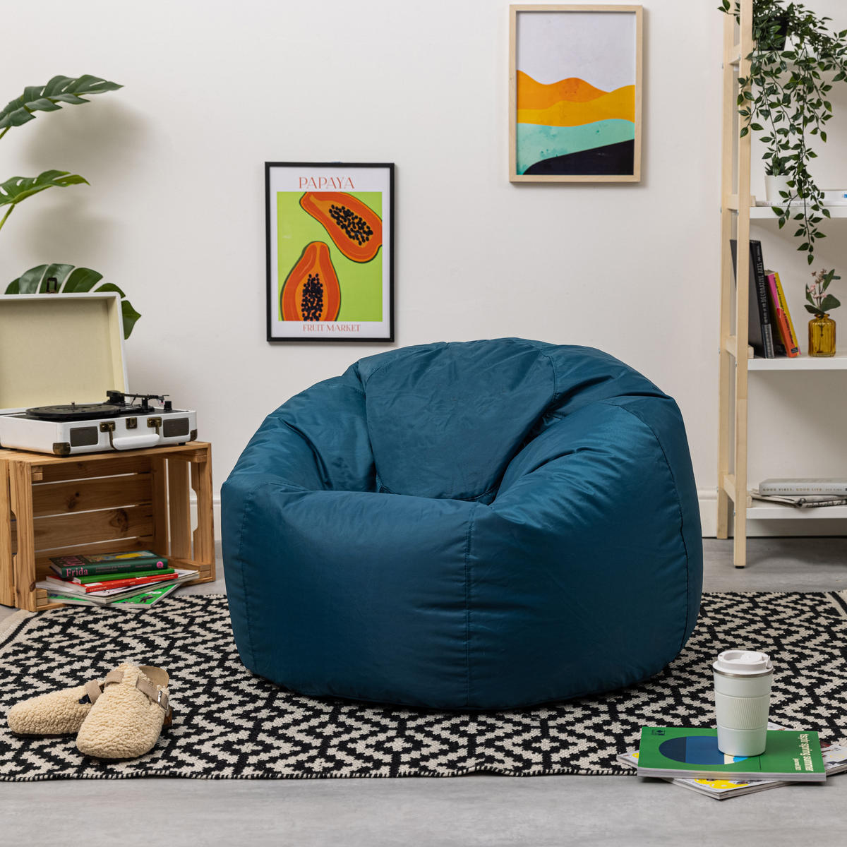 OUTDOORSITZSACK Klassisch - Grün, Kunststoff (85/50/85cm) - Veeva
