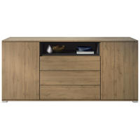 SIDEBOARD Skadu Schwarz matt - Schwarz, Holzwerkstoff (166.5/75.5/35cm) - Vladon