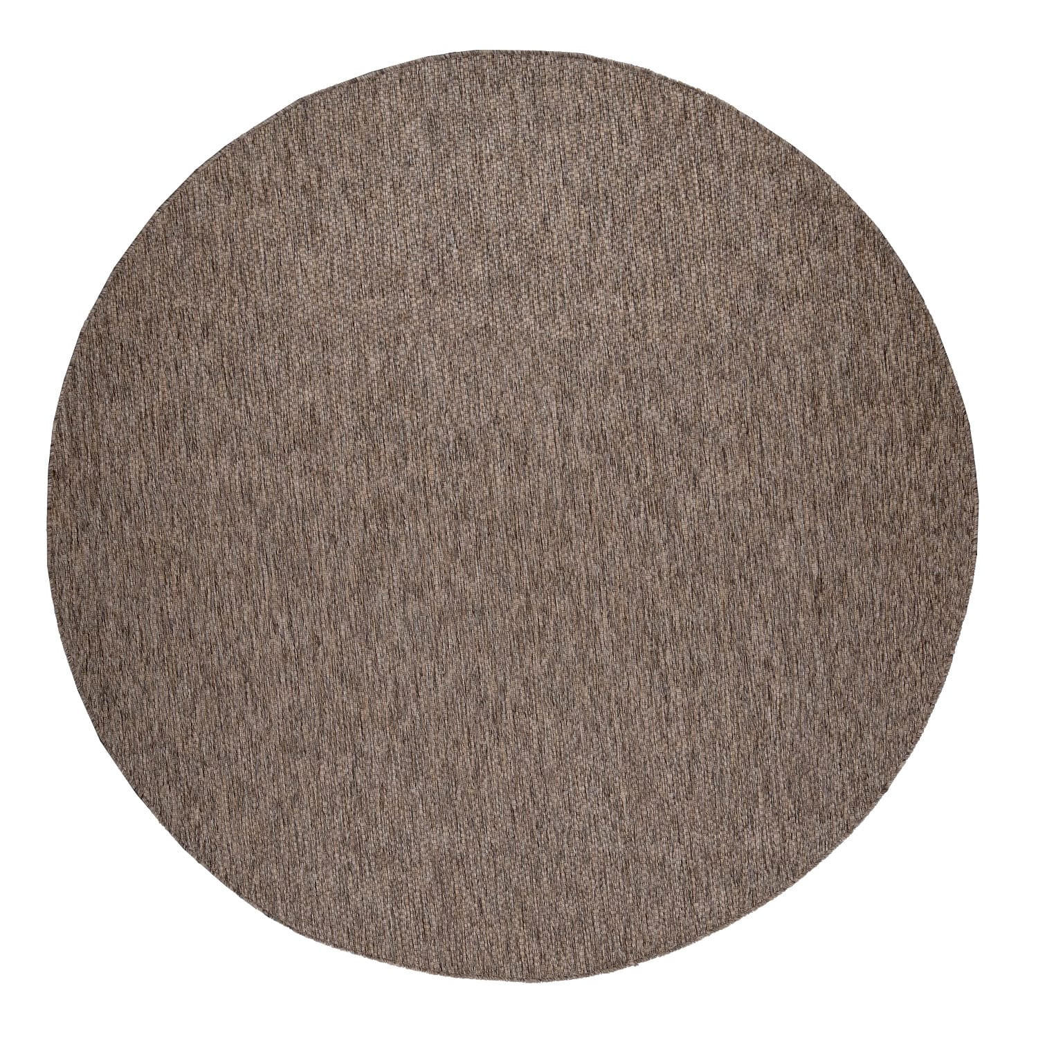 TEPPICH Kurzflor Unifarben Wohnzimmer schmutzabweisend Braun Rund 80D - Braun, Textil (80/80cm) - KADIMA DESIGN