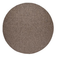 TEPPICH Kurzflor Unifarben Wohnzimmer schmutzabweisend Braun Rund 80D - Braun, Textil (80/80cm) - KADIMA DESIGN