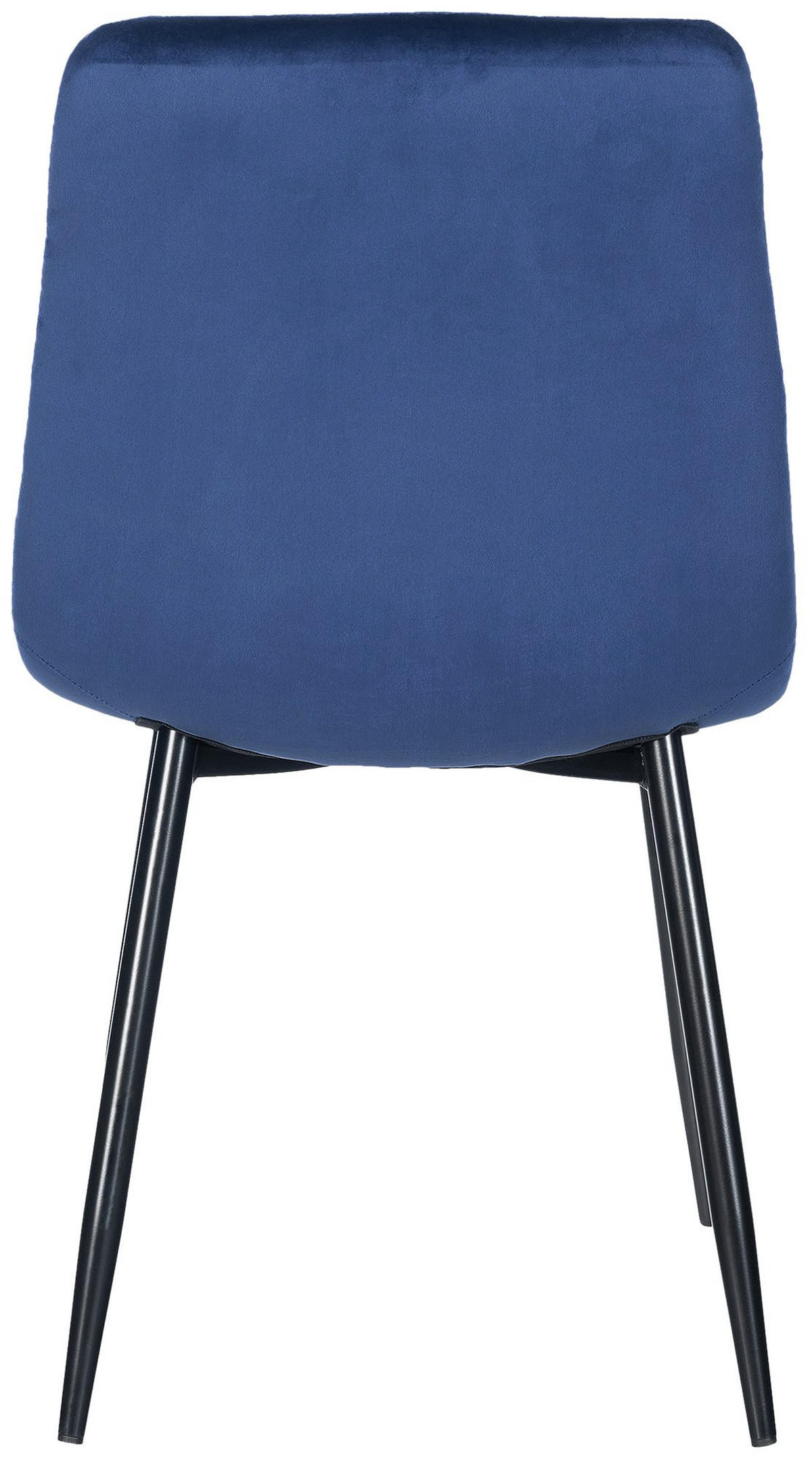 STUHL Samt Blau - Blau, Textil/Metall (45/84/55cm) - CLP