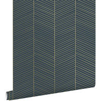 TAPETE Fischgrätmuster 53 cm x 10.05 m - Goldfarben, Papier (53/1000cm) - ESTAhome