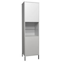 VITRINE Erna 51x45x197 Kreidegrau matt Lack - Hellgrau, Holzwerkstoff (51/197/45cm) - 58aufmkessel