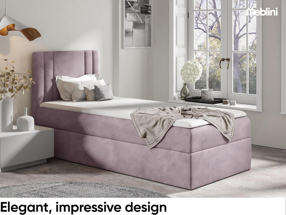 KINDERBETT CARDI - Lila, Holzwerkstoff (84/208cm) - Meblini