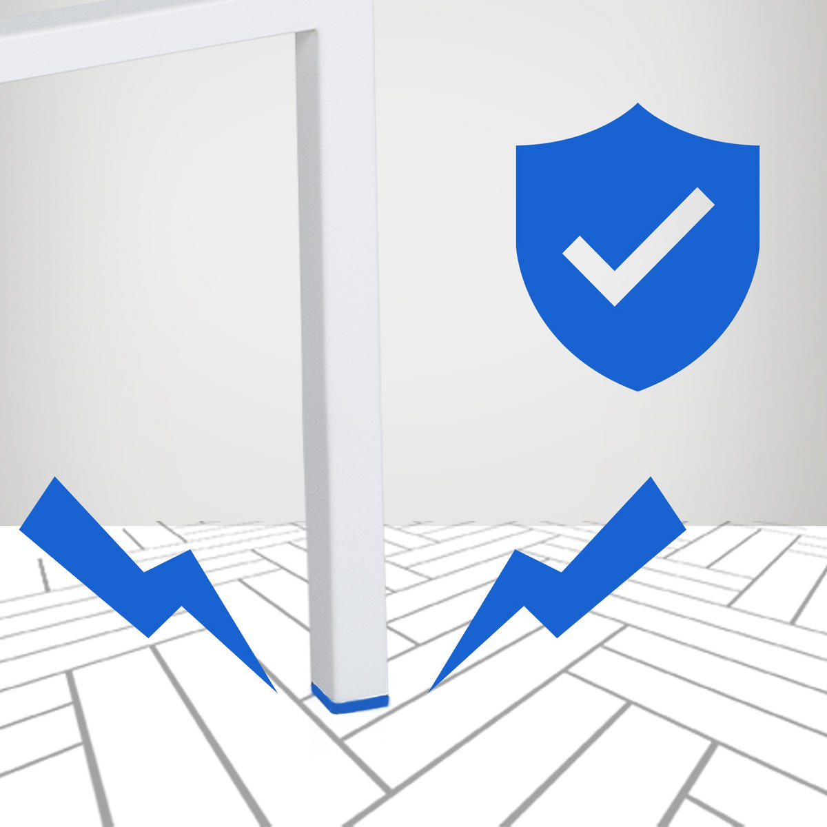 BARHOCKER Filz Grau - Weiß/Grau, Textil/Metall (64/110/48cm) - CLP