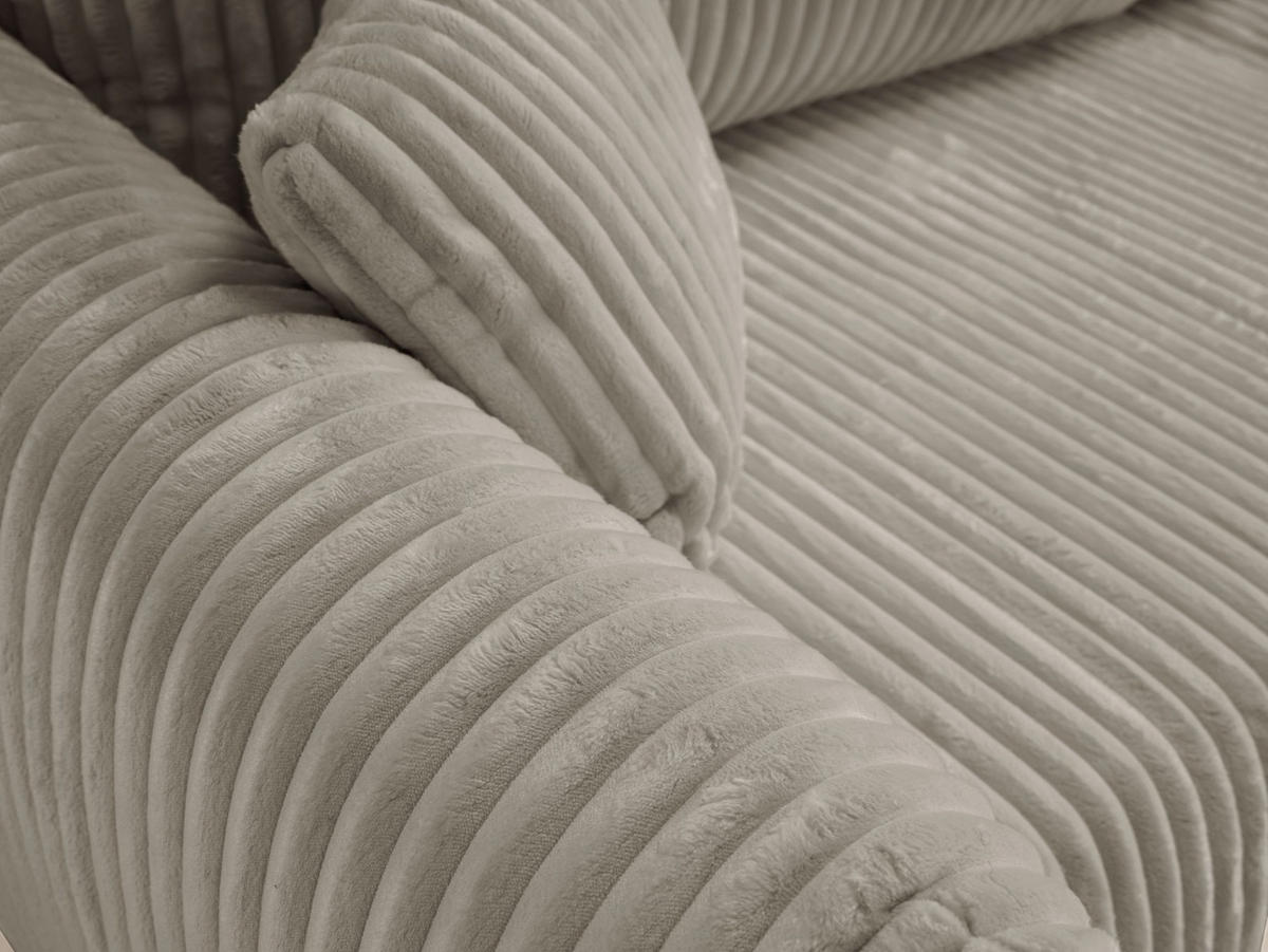 SOFA Hallora - Creme (Tilia 11) - Creme, Holzwerkstoff (240/88/108cm) - Möblo