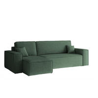 ECKSOFA, Best L-Form, Stoff Neve, Olive, Links - Olivgrün, Holz (142/244cm) - Kaiser Möbel