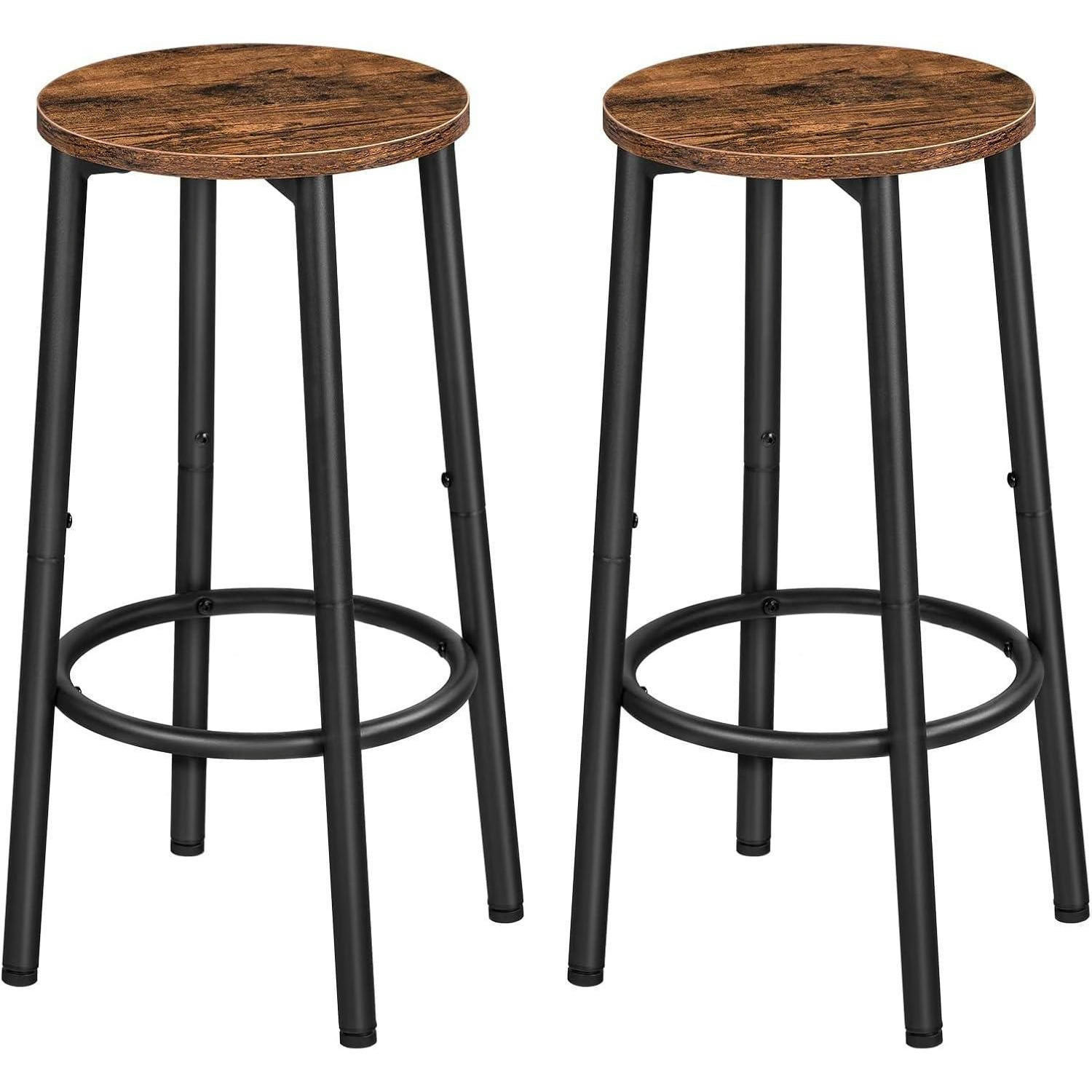 BARHOCKER 2er-Set Vintage-Braun und Schwarz - Multicolor, Holzwerkstoff (30/64/30cm)
