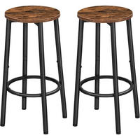 BARHOCKER 2er-Set Vintage-Braun und Schwarz - Multicolor, Holzwerkstoff (30/64/30cm)