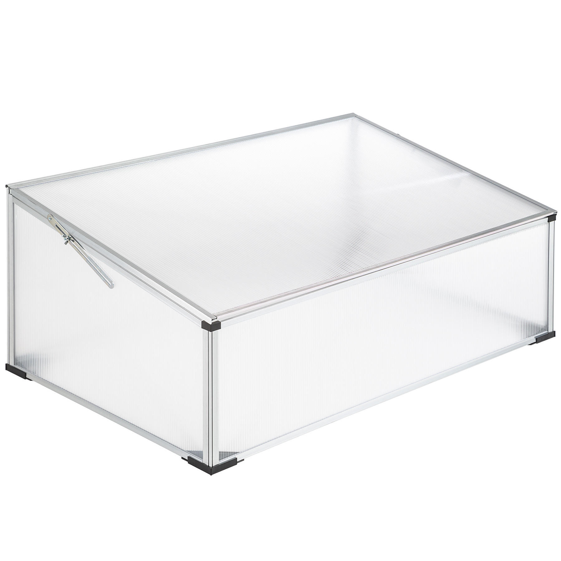 FRÜHBEET doppelt, Aufbau im Stecksystem,transparent - Transparent, Metall (61/31/102cm) - tectake