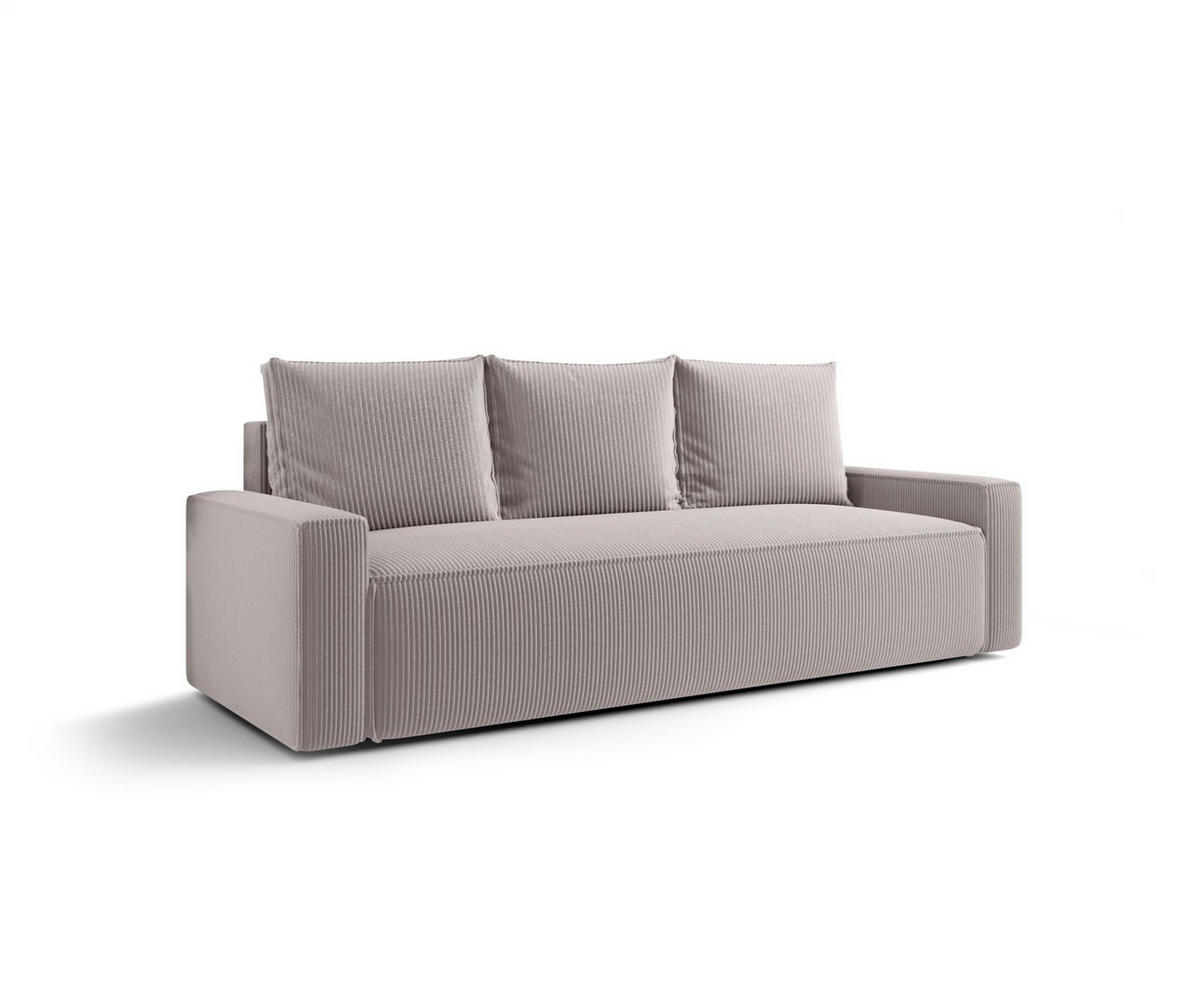 SOFA mit Schlaffunktion SAVIO Poso 100 - Ecru, Textil (232/90/90cm) - Bedante