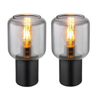 LED TISCHLEUCHTE Metall Grau 2er Set - Grau, Glas (13/13/24cm) - Globo Lighting