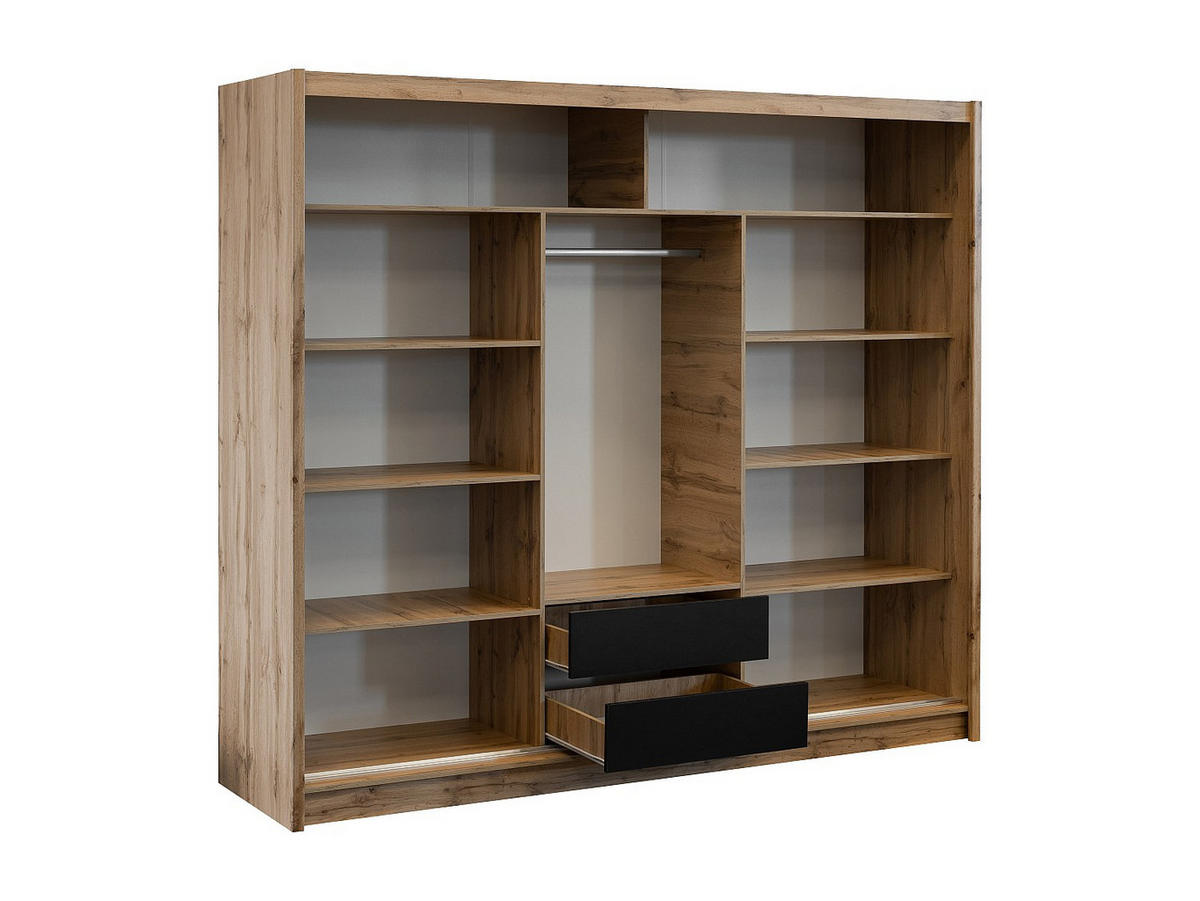 KLEIDERSCHRANK - 250 cm x 61 cm - holz - naturfarben hell Calowi - Naturfarben, Holz (250/215/61cm) - Vente-Unique