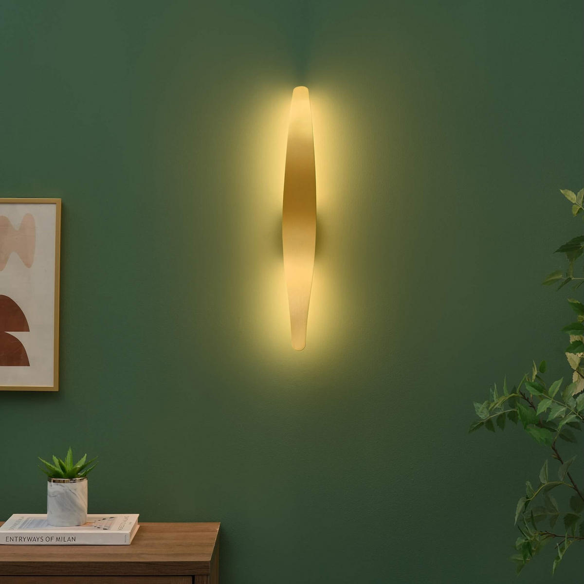 WANDLEUCHTE Virella, Messing, 57cm - Goldfarben, Metall (7/7/57cm) - KOSILUM