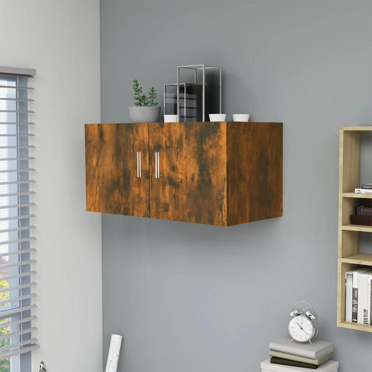 WANDSCHRANK Räuchereiche 80/39/40 Cm Holzwerkstoff - Braun, Holzwerkstoff (39/40/80cm) - vidaXL