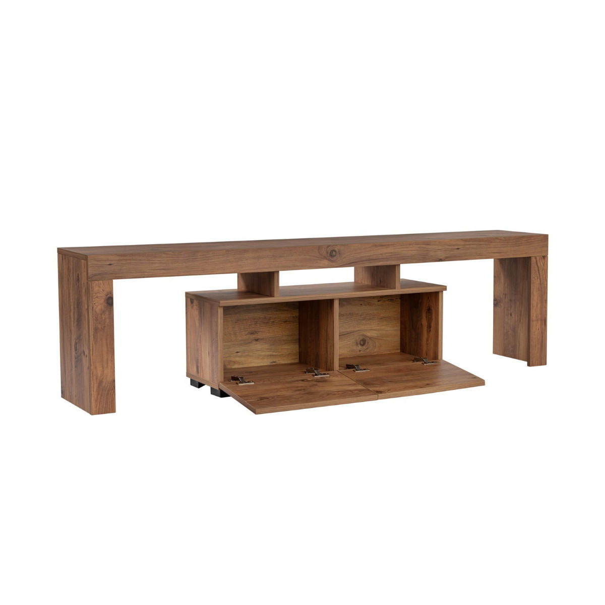 TV-MÖBEL mit 2 Klapptüren 180/31/50 cm - Beige, Holzwerkstoff (31.3/50/180cm) - Calicosy