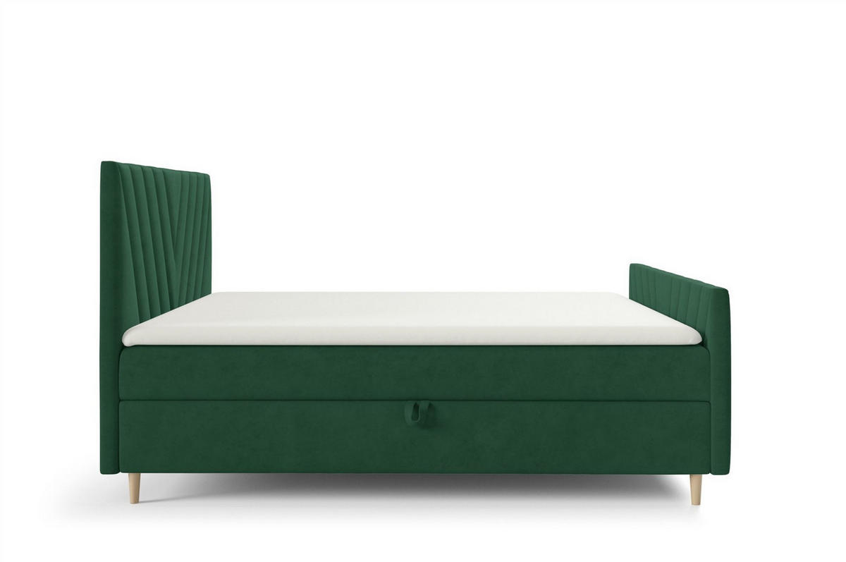 BOXBETT Carlito Premium - Grün, Holzwerkstoff/Textil (180/220cm) - Fun Möbel
