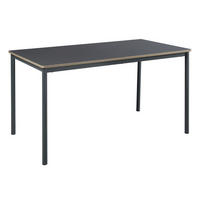 ESSTISCH Lindesberg - Schwarz/Grau, Holzwerkstoff/Metall (80/140/75cm) - [en.casa]