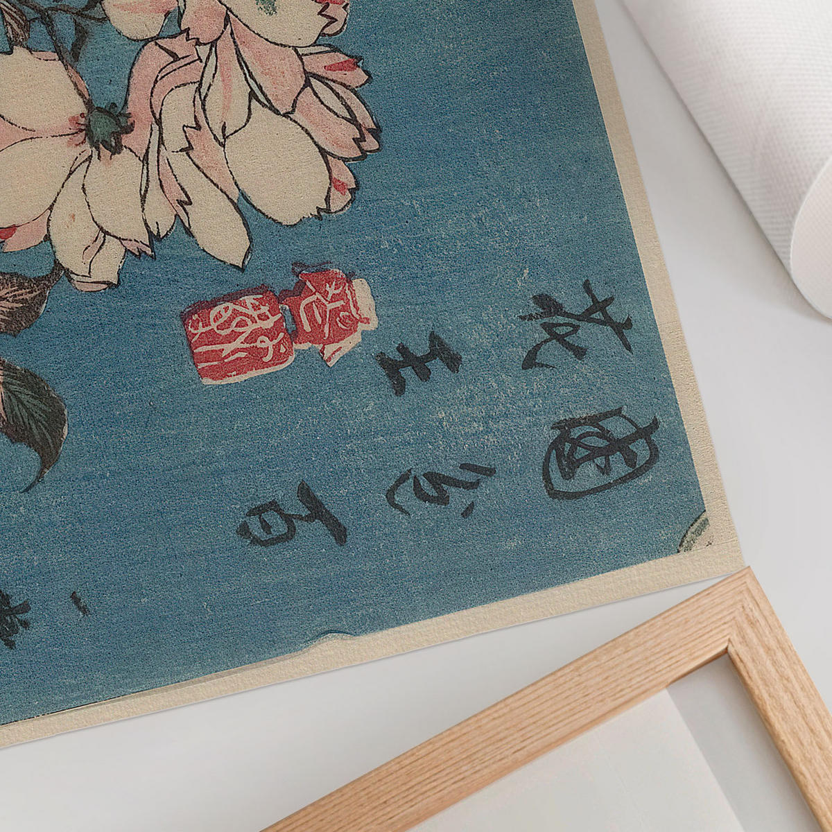 POSTER - 42x29 cm (A3) - Utagawa Hiroshige - Holzschnitt - Blau, Textil (42/29.7/0.1cm) - TULUP