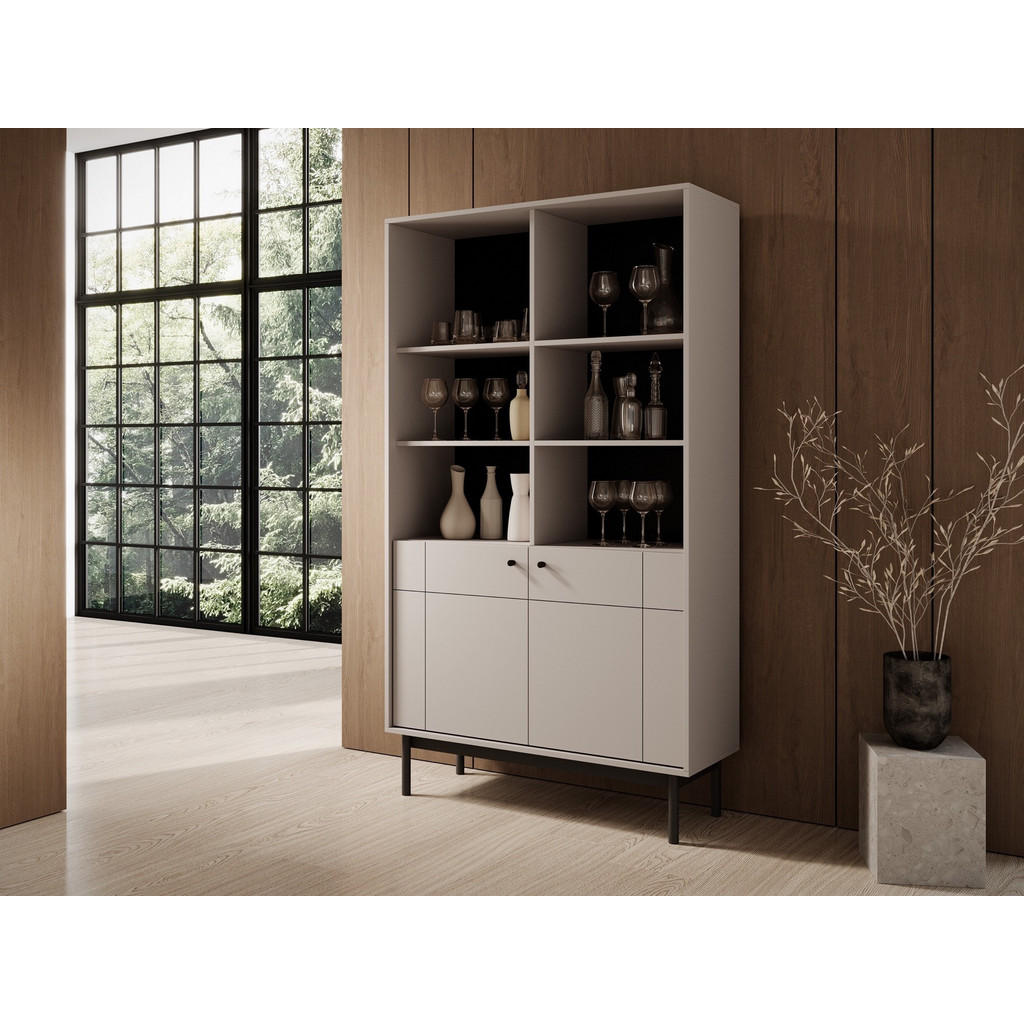 Thumbnail - Selsey Bücherregal, Taupe, Holzwerkstoff, 3 Fächer, Rechteckig, 119x55x18 cm, Wohnzimmer, ,