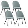 STUHL CAPO Samtbezug Metallbeine 4er Set Türkis - Türkis, Textil/Metall (53/84/44cm) - Albatros