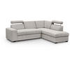 ECKSCHLAFSOFA Roma beige rechts - Beige/Schwarz, Textil (250/205cm) - Beautysofa