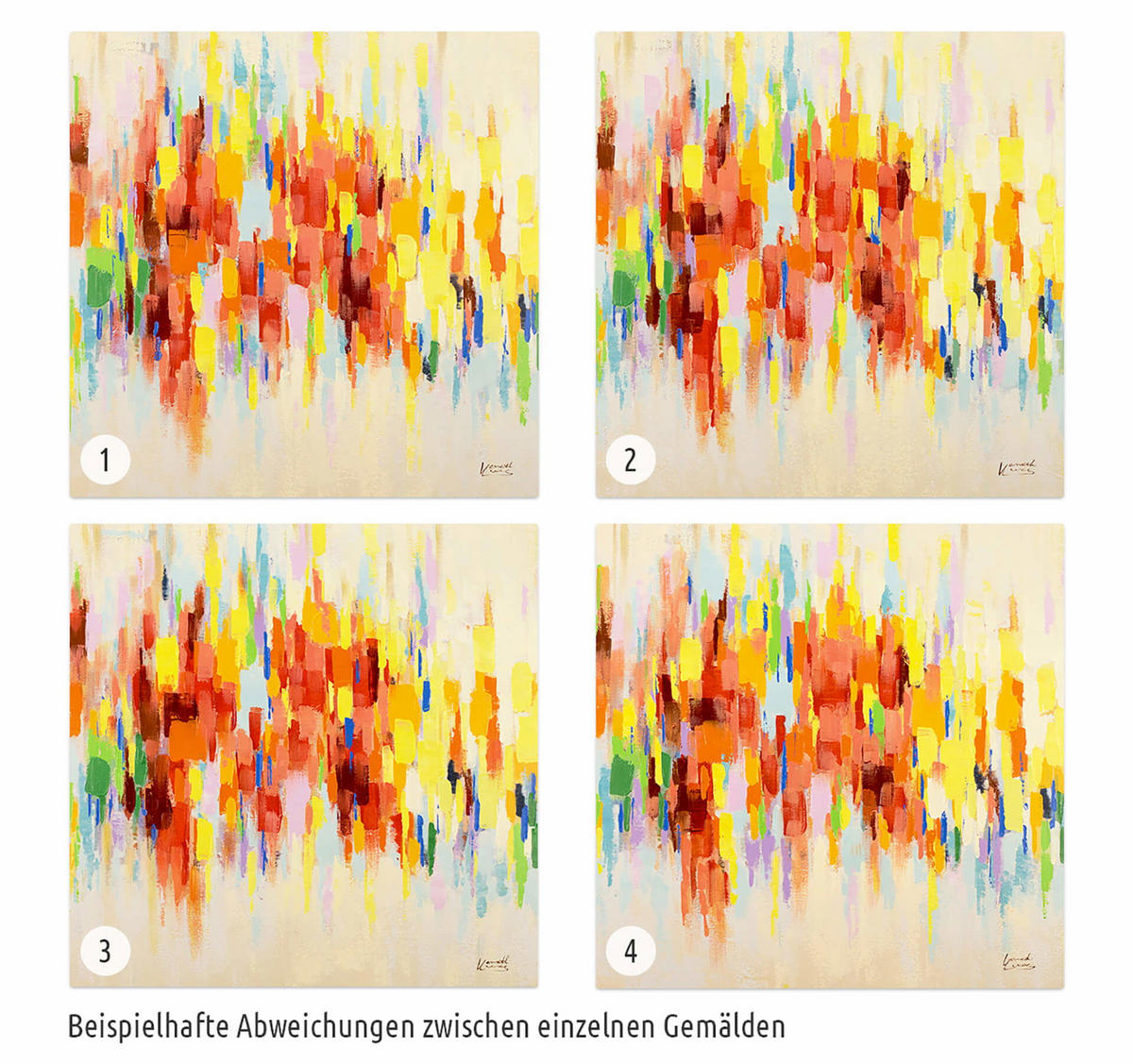 ACRYLBILD HANDGEMALT 80/80 cm - Beige/Multicolor, Holz/Textil (1.68/80cm) - KUNSTLOFT