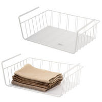 SCHRANKKÖRBE 2er-Set, weiß - Weiß, Metall (41/14/26cm) - eluno