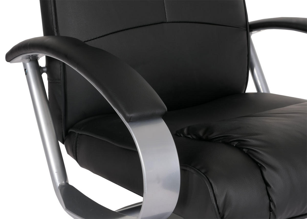RELAXSESSEL MIT HOCKER Schwarz - Schwarz, Textil (68/101/83cm) - MCW